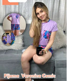 Pijama Camiseta y short en piel de durazno