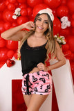 Pijama Tira y short , satín